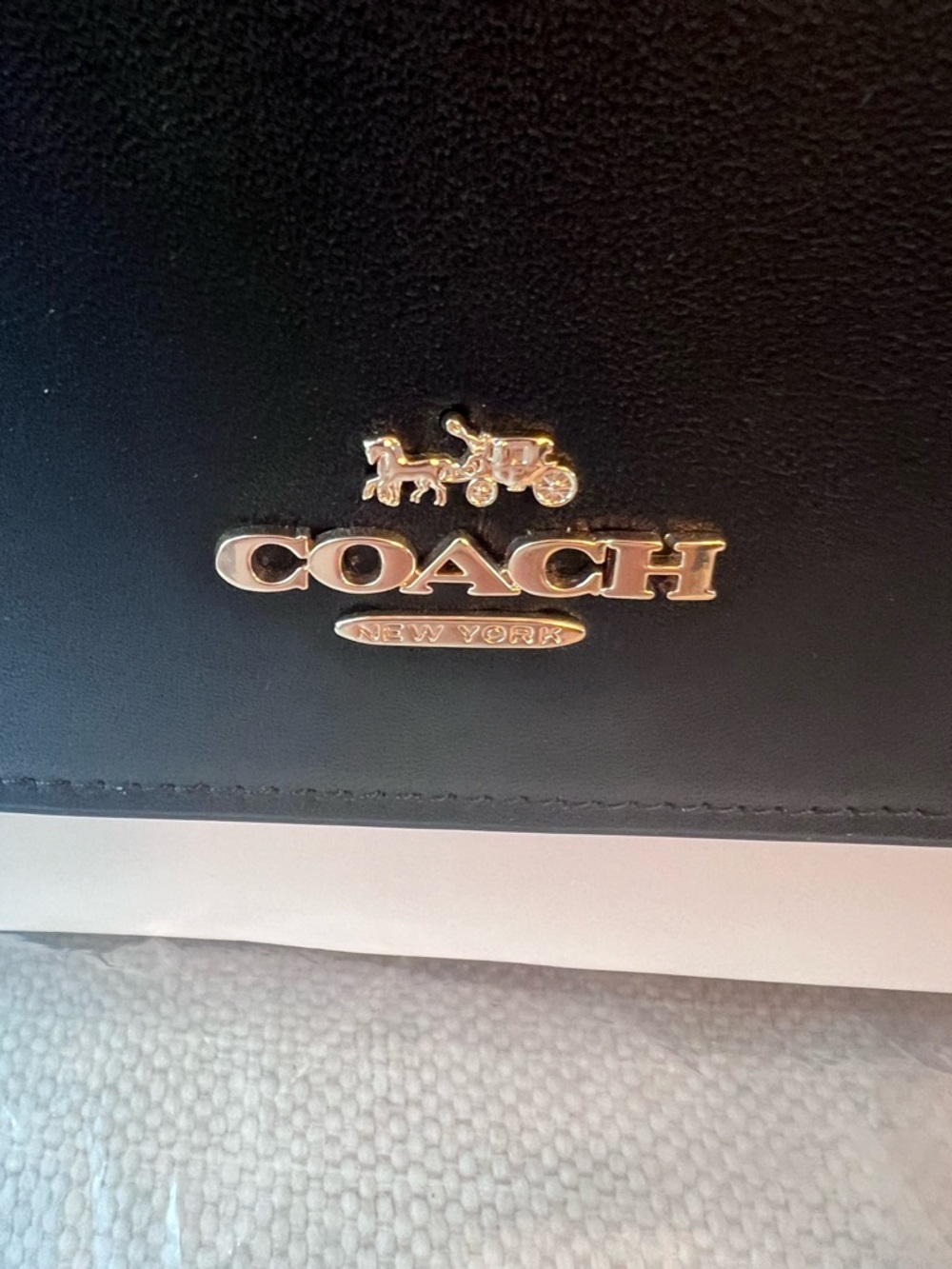 Authentic Coach Klare Crossbody Bag in Black and Signature Tan! NWT - Picture 4 of 6